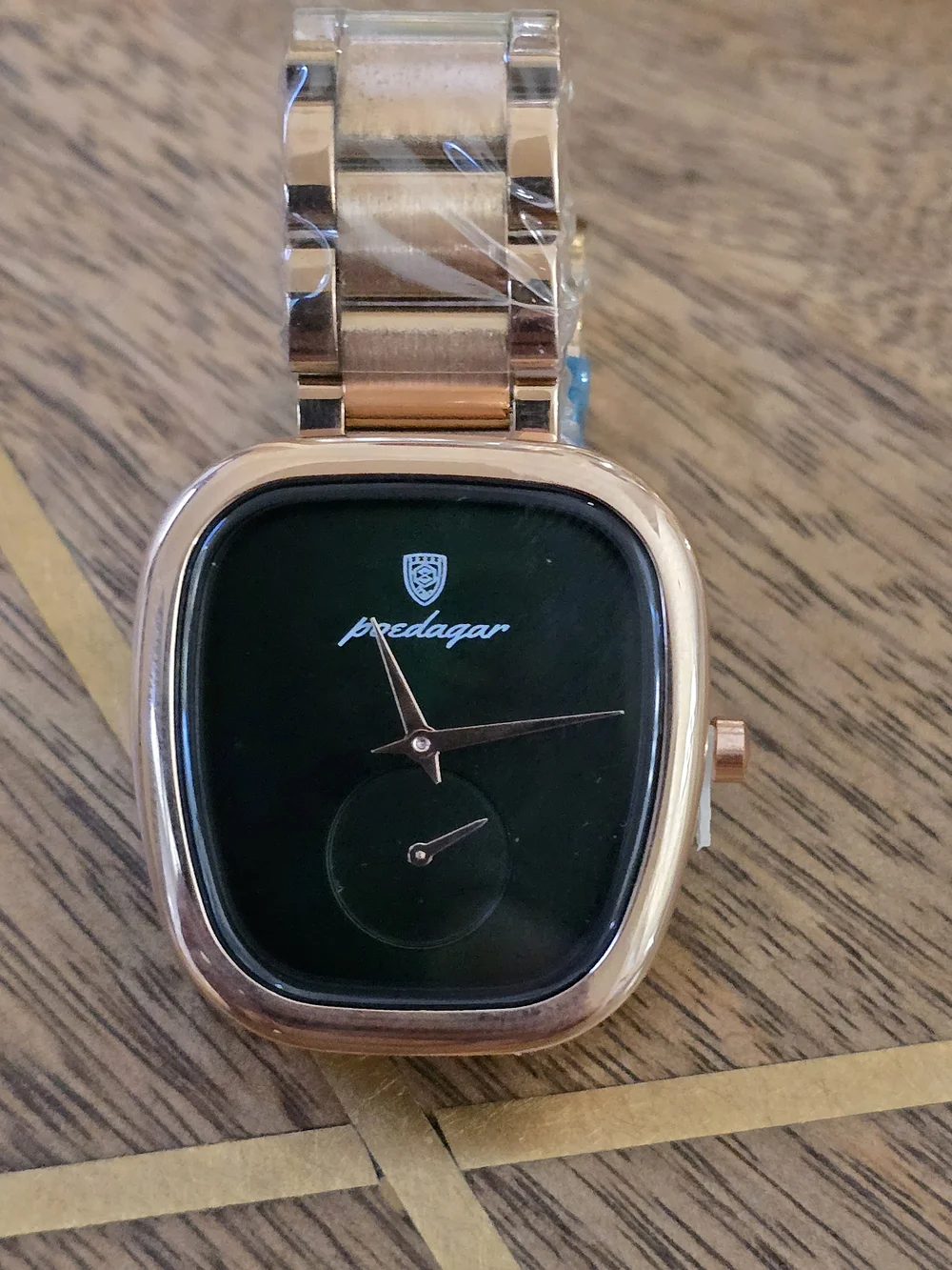 Predagar Rose Gold Bracelet Watch with Black Dial